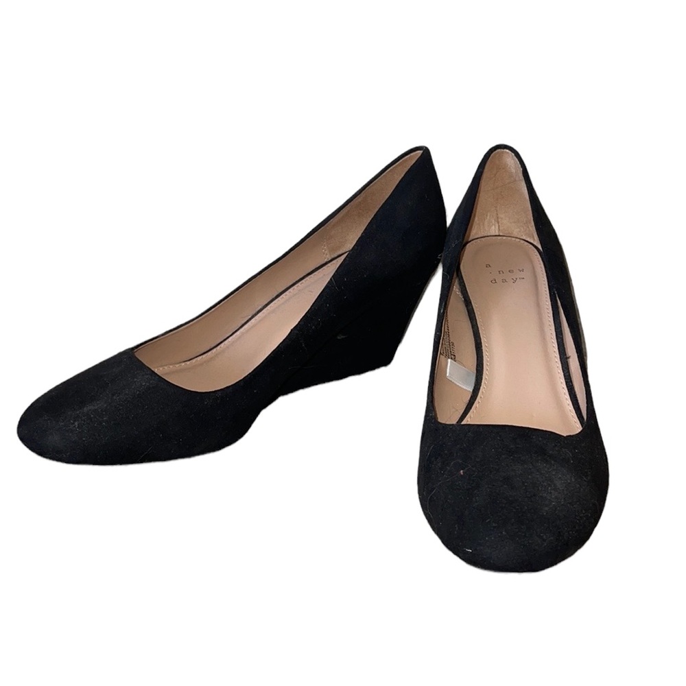 Black Suede Wedge